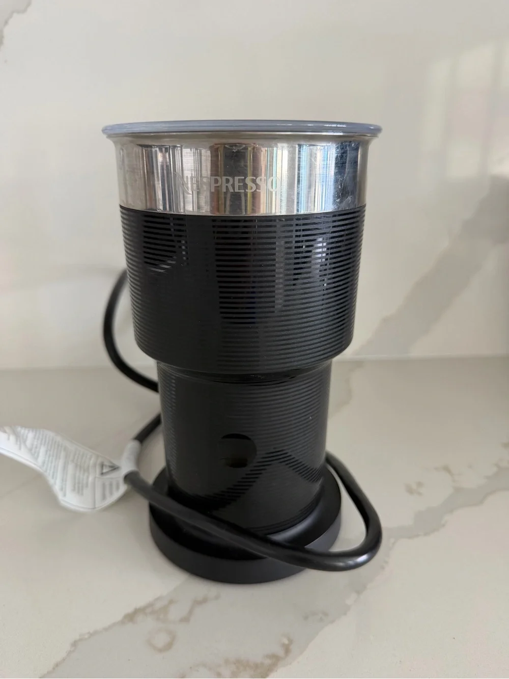 Nespresso Aeroccino XL Milk Frother - Black & Silver Trim